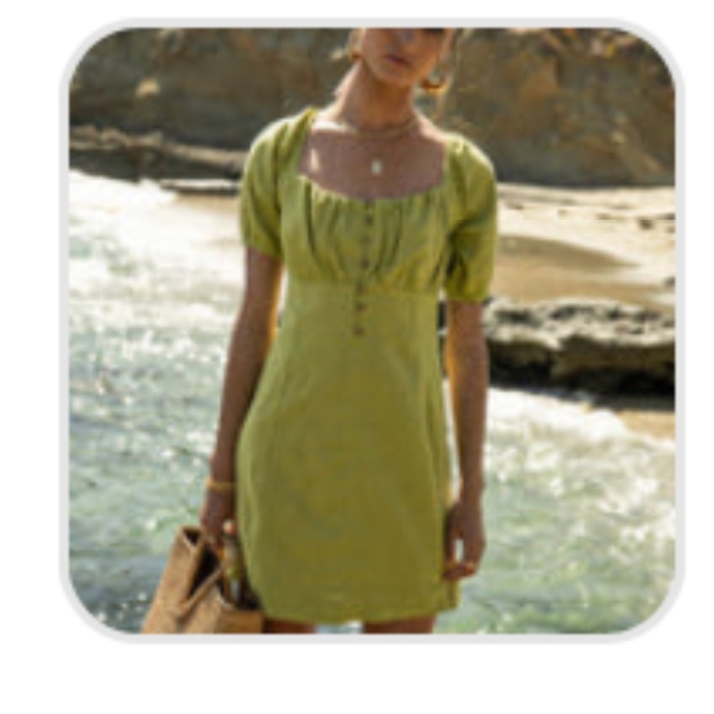 Very J helena mini dress in Lime, S